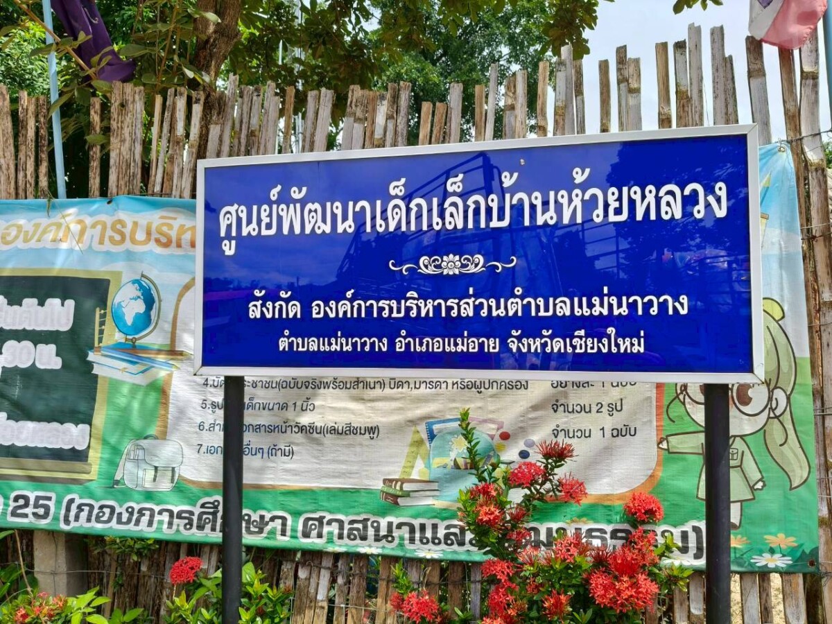 Read more about the article ศูนย์พัฒนาเด็กเล็กบ้านห้วยหลวง อบต.แม่นาวาง